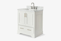 Ariel taylor (48"& 49") single rectangle sink vanity with marble (0.75" & 1.5") countertop.