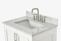 Ariel taylor (48"& 49") single rectangle sink vanity with marble (0.75" & 1.5") countertop.