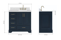 Ariel taylor (30"& 31") oval sink bathroom vanity with countertop.