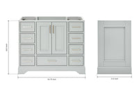 Ariel stafford 42 inch single sink base cabinet in white