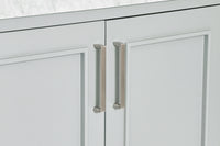 Ariel stafford 85 in. double rectangle sink vanity set with 1.5 in. carrara white marble countertops in white
