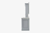 Ariel stafford 85 in. double rectangle sink vanity set with 1.5 in. carrara white marble countertops in white