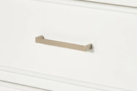 Ariel stafford 85 in. double rectangle sink vanity set with 1.5 in. carrara white marble countertops in white