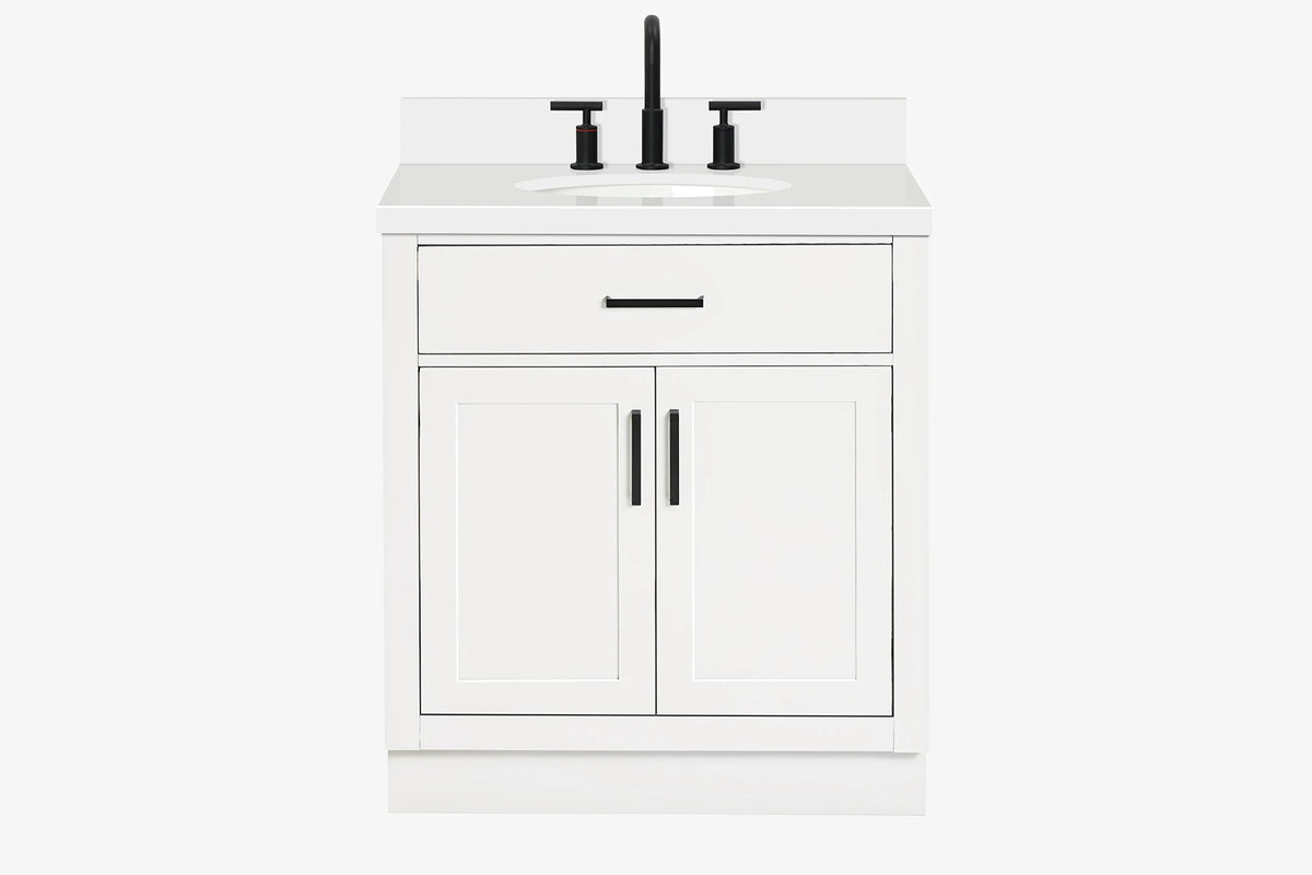 Ariel hepburn 30-31 in. oval sink vanity with 0.75 - 1.5 in. with countertop