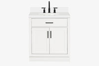Ariel hepburn 30-31 in. oval sink vanity with 0.75 - 1.5 in. with countertop
