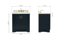 Ariel taylor (30"& 31") rectangle sink vanity with  marble countertop.