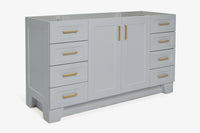 Ariel taylor (60") single sink base cabinet.