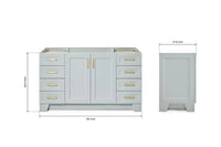 Ariel taylor (60") single sink base cabinet.