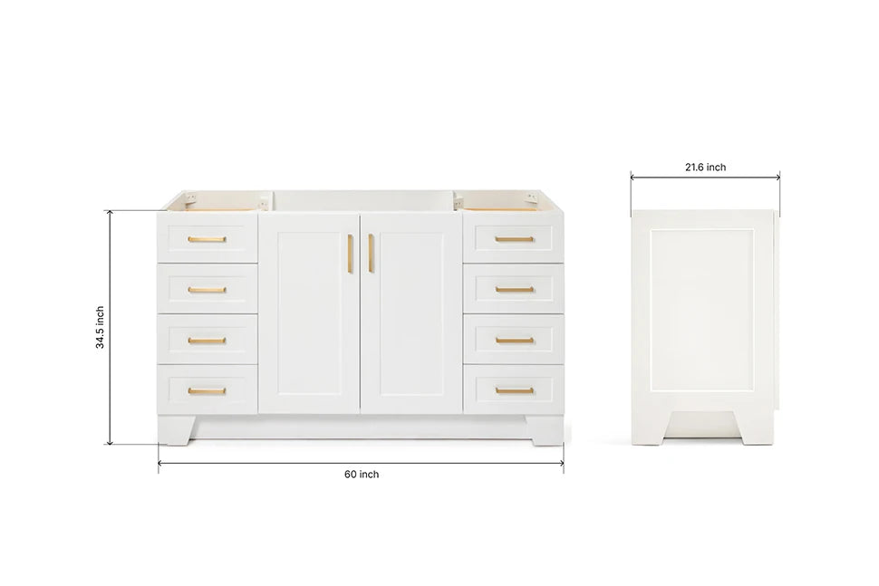 Ariel taylor (60") single sink base cabinet.