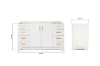 Ariel taylor (60") single sink base cabinet.