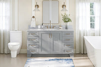Ariel taylor (60"& 61")single oval sink vanity with marble (0.75"& 1.5") countertop.