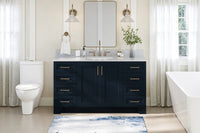 Ariel taylor (60"& 61")single oval sink vanity with marble (0.75"& 1.5") countertop.