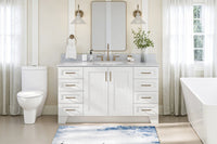 Ariel taylor (60"& 61")single oval sink vanity with marble (0.75"& 1.5") countertop.