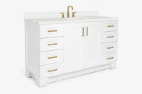 Ariel taylor (60"& 61") rectangle sink vanity with countertop.