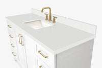 Ariel taylor (60"& 61") rectangle sink vanity with countertop.