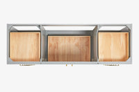 Ariel taylor (66"& 67") single rectangle sink vanity with  marble countertop (0.75"&1.5") edge.
