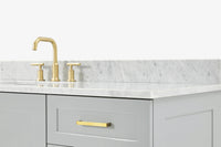 Ariel taylor (66"& 67") single rectangle sink vanity with  marble countertop (0.75"&1.5") edge.