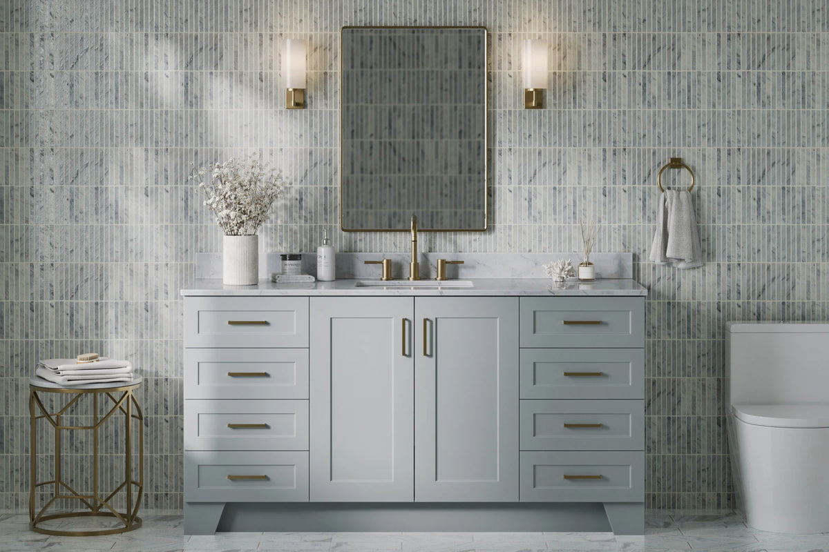 Ariel taylor (66"& 67") single rectangle sink vanity with  marble countertop (0.75"&1.5") edge.