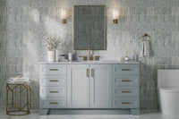 Ariel taylor (66"& 67") single rectangle sink vanity with  marble countertop (0.75"&1.5") edge.