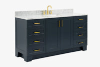 Ariel taylor (66"& 67") single rectangle sink vanity with  marble countertop (0.75"&1.5") edge.