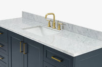 Ariel taylor (66"& 67") single rectangle sink vanity with  marble countertop (0.75"&1.5") edge.