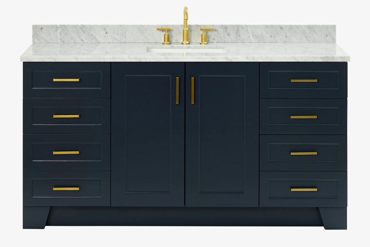 Ariel taylor (66"& 67") single rectangle sink vanity with  marble countertop (0.75"&1.5") edge.