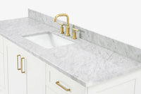 Ariel taylor (66"& 67") single rectangle sink vanity with  marble countertop (0.75"&1.5") edge.