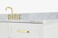 Ariel taylor (66"& 67") single rectangle sink vanity with  marble countertop (0.75"&1.5") edge.