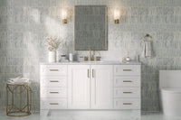 Ariel taylor (66"& 67") single rectangle sink vanity with  marble countertop (0.75"&1.5") edge.