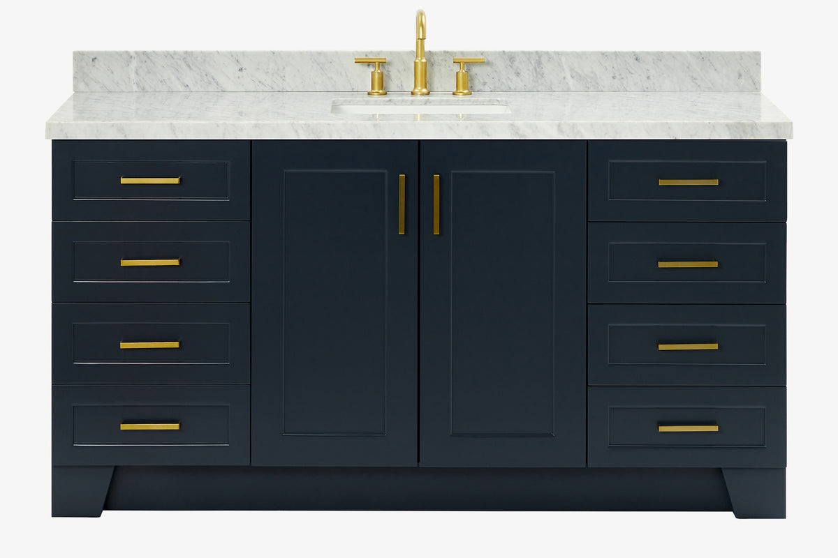Ariel taylor (66"& 67") single rectangle sink vanity with  marble countertop (0.75"&1.5") edge.