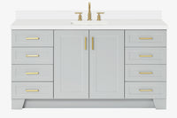 Ariel taylor (66"& 67") single rectangle sink vanity with  marble countertop (0.75"&1.5") edge.