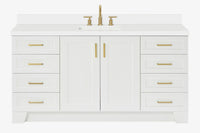Ariel taylor (66"& 67") single rectangle sink vanity with  marble countertop (0.75"&1.5") edge.
