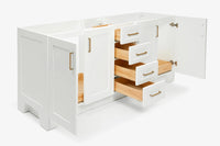 Ariel taylor (72") double sink base cabinet.