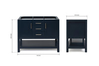 Ariel bayhill 42 in. single sink base cabinet