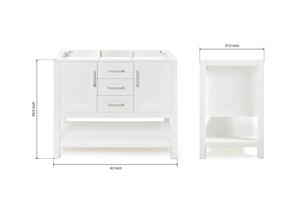 Ariel bayhill 42 in. single sink base cabinet