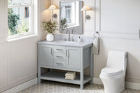 Ariel bayhill 42-43 in. oval sink vanity with (0.75,1.5) in countertop