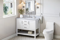 Ariel bayhill 42-43 in. oval sink vanity with (0.75,1.5) in countertop