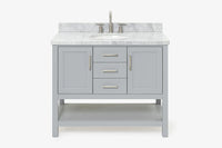 Ariel bayhill 42-43 in. oval sink vanity with (0.75,1.5) in countertop