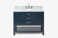 Ariel bayhill 42-43 in. oval sink vanity with (0.75,1.5) in countertop