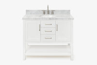 Ariel bayhill 42-43 in. oval sink vanity with (0.75,1.5) in countertop