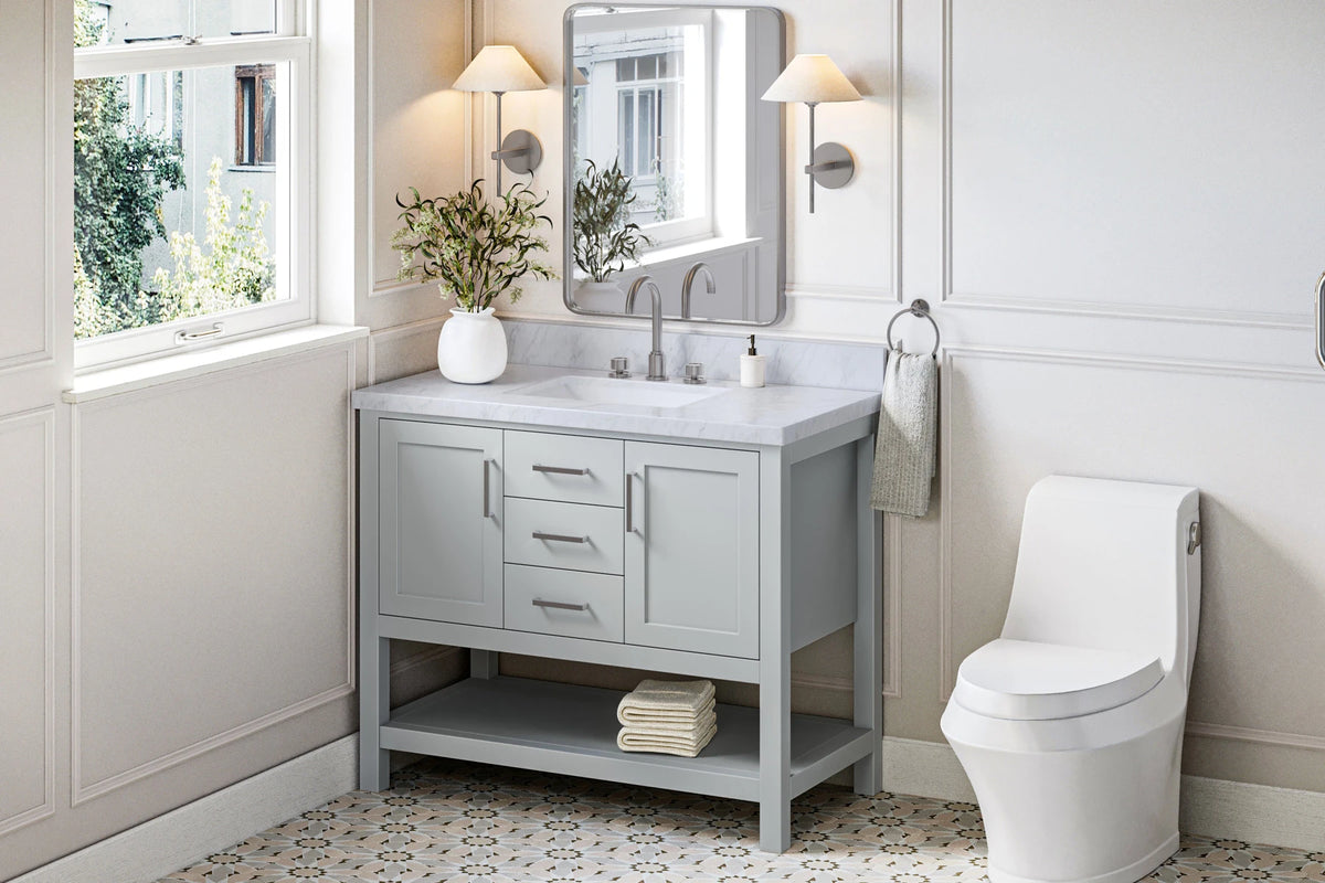 Ariel bayhill 42-43 in. rectangle sink vanity with (0.75 ,1.5)  countertop