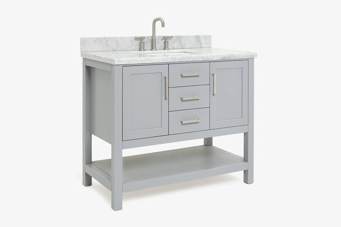 Ariel bayhill 42-43 in. rectangle sink vanity with (0.75 ,1.5)  countertop