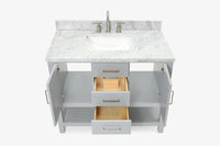 Ariel bayhill 42-43 in. rectangle sink vanity with (0.75 ,1.5)  countertop