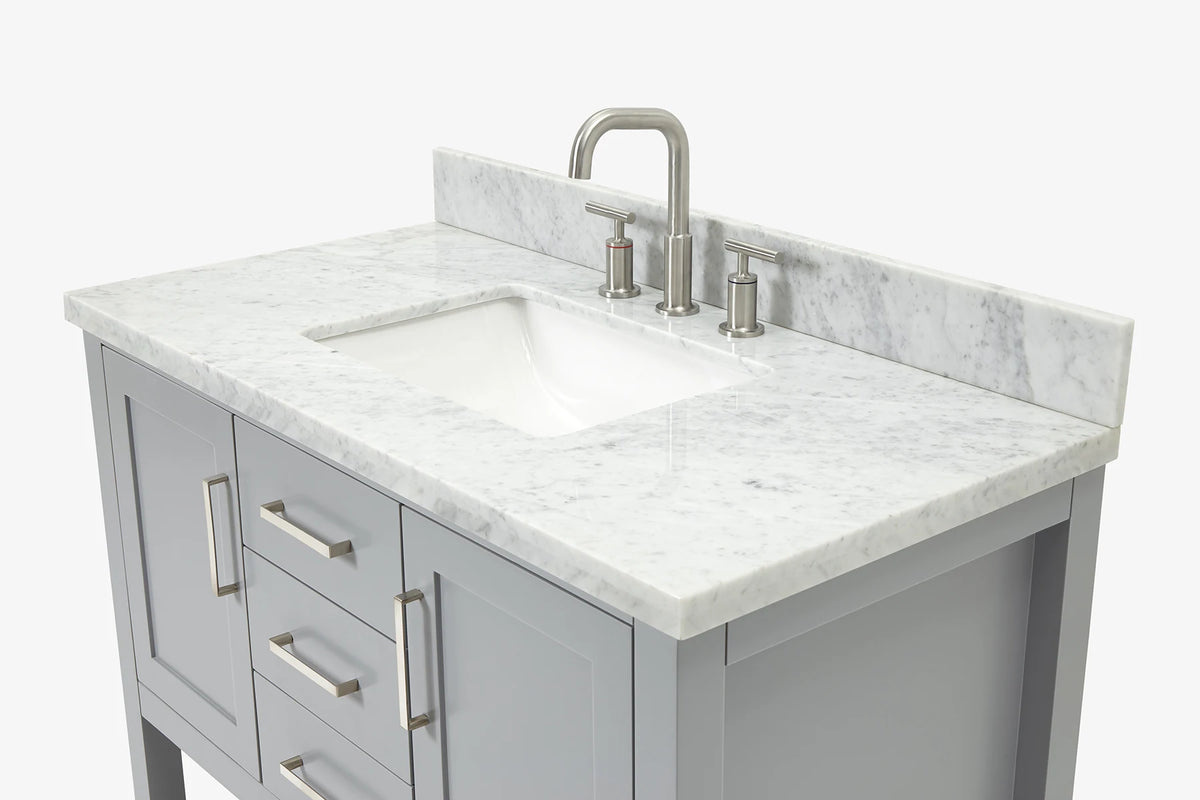 Ariel bayhill 42-43 in. rectangle sink vanity with (0.75 ,1.5)  countertop