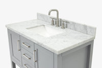 Ariel bayhill 42-43 in. rectangle sink vanity with (0.75 ,1.5)  countertop
