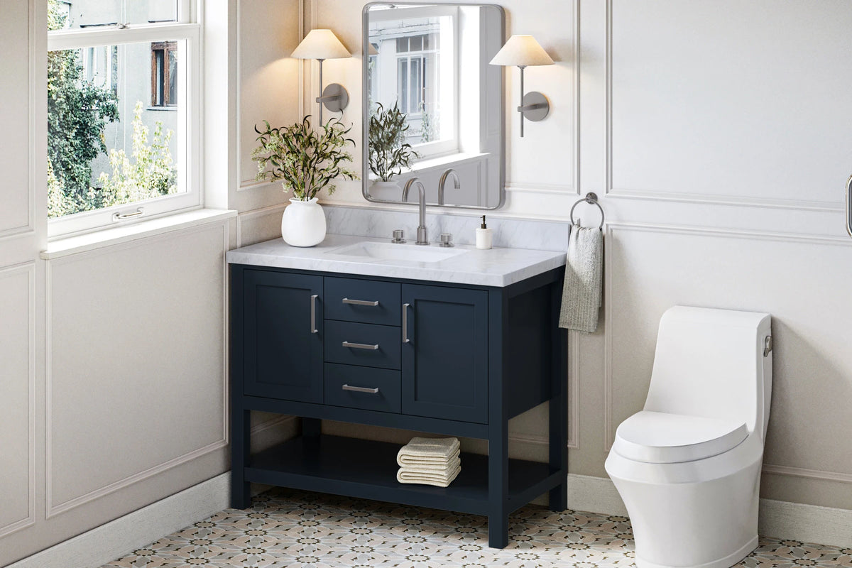 Ariel bayhill 42-43 in. rectangle sink vanity with (0.75 ,1.5)  countertop