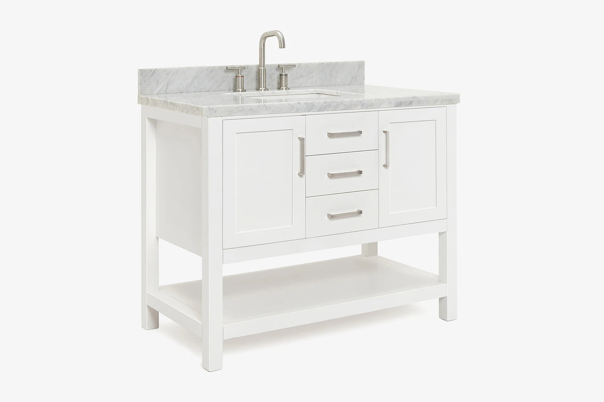 Ariel bayhill 42-43 in. rectangle sink vanity with (0.75 ,1.5)  countertop