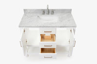 Ariel bayhill 42-43 in. rectangle sink vanity with (0.75 ,1.5)  countertop