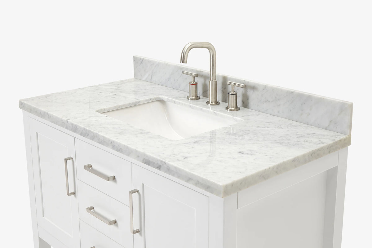 Ariel bayhill 42-43 in. rectangle sink vanity with (0.75 ,1.5)  countertop