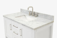 Ariel bayhill 42-43 in. rectangle sink vanity with (0.75 ,1.5)  countertop